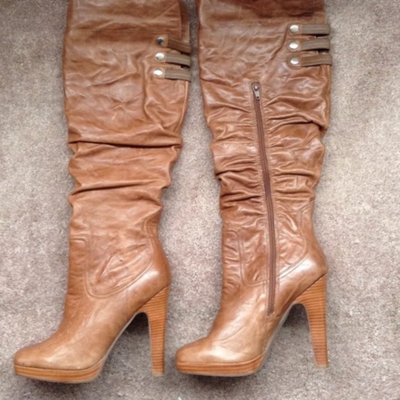 Jessica Simpson Shoes - Jessica Simpson Knee High Cognac Vintage Boots